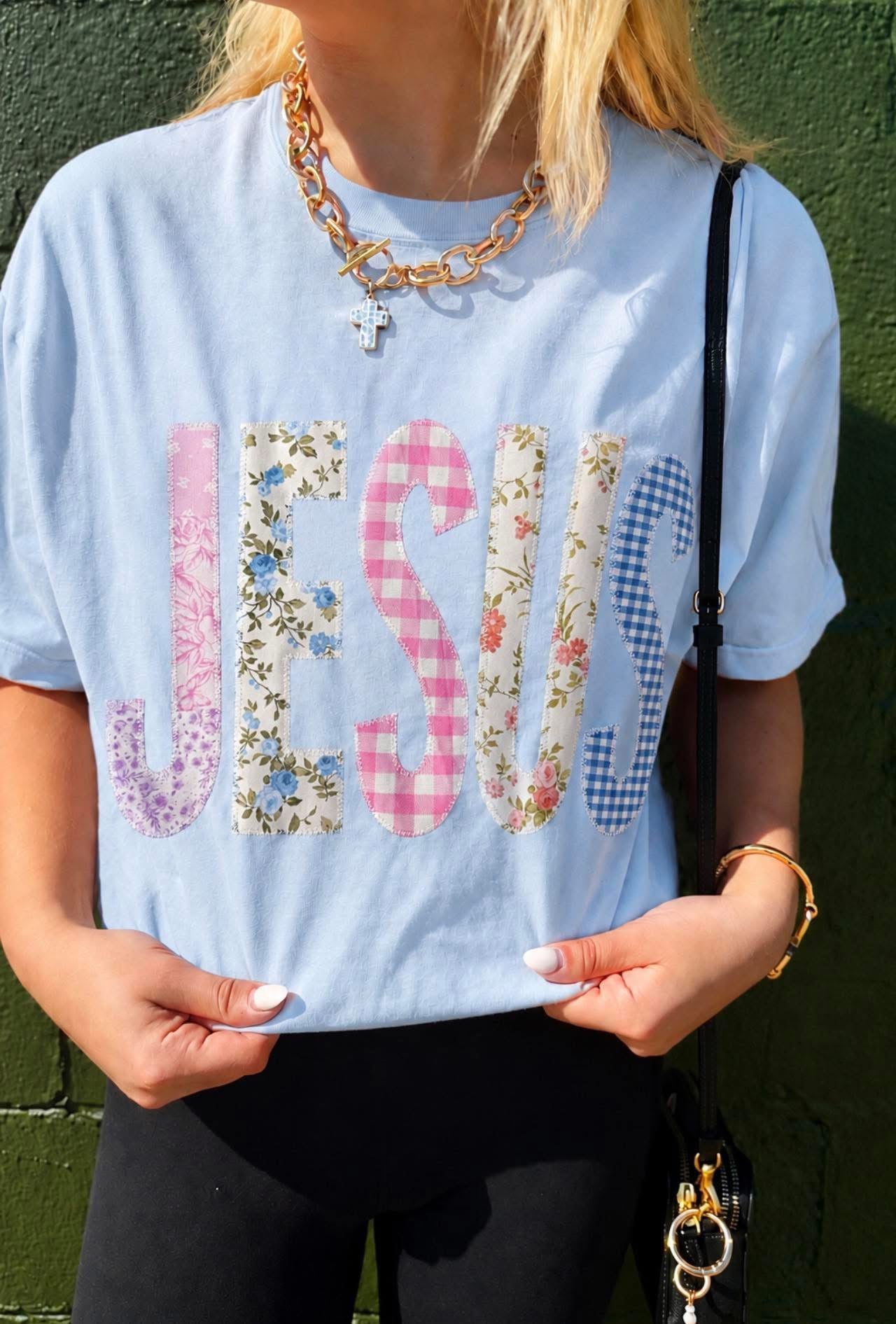 JESUS PATCHWORK TEE (PREORDER SHIPS 1wk)