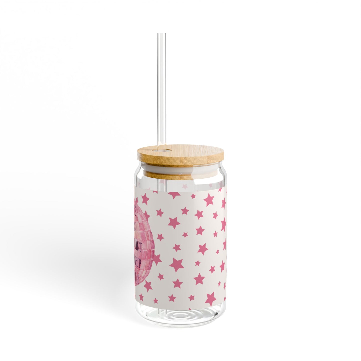SO WILL I GLASS CUP WITH LID + STRAW