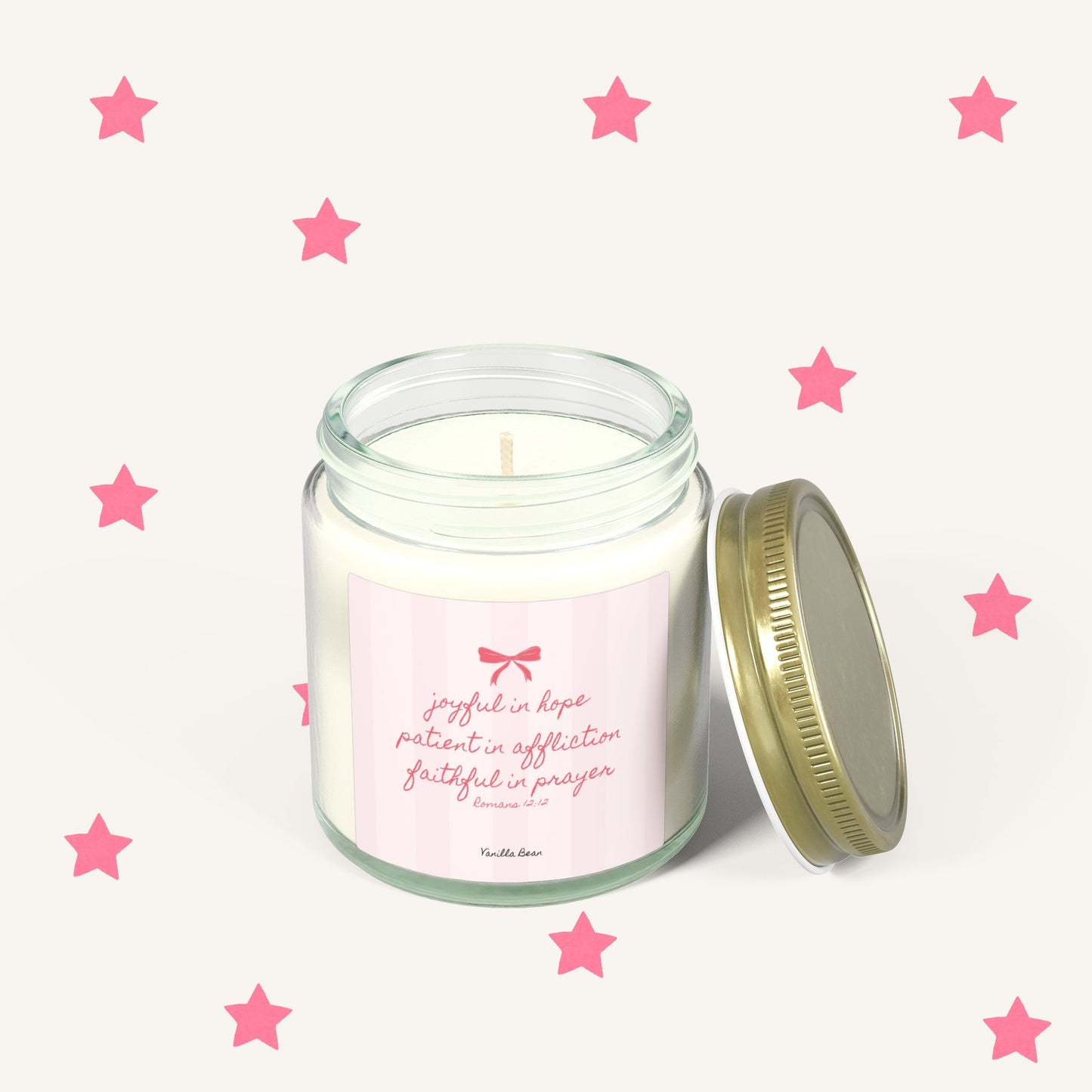 VANILLA BEAN ROMANS 12:12 CANDLE (4oz)