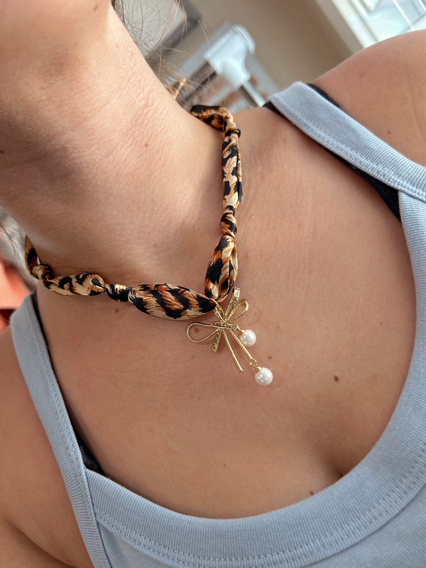 SCARF BANDANA CHARM NECKLACE