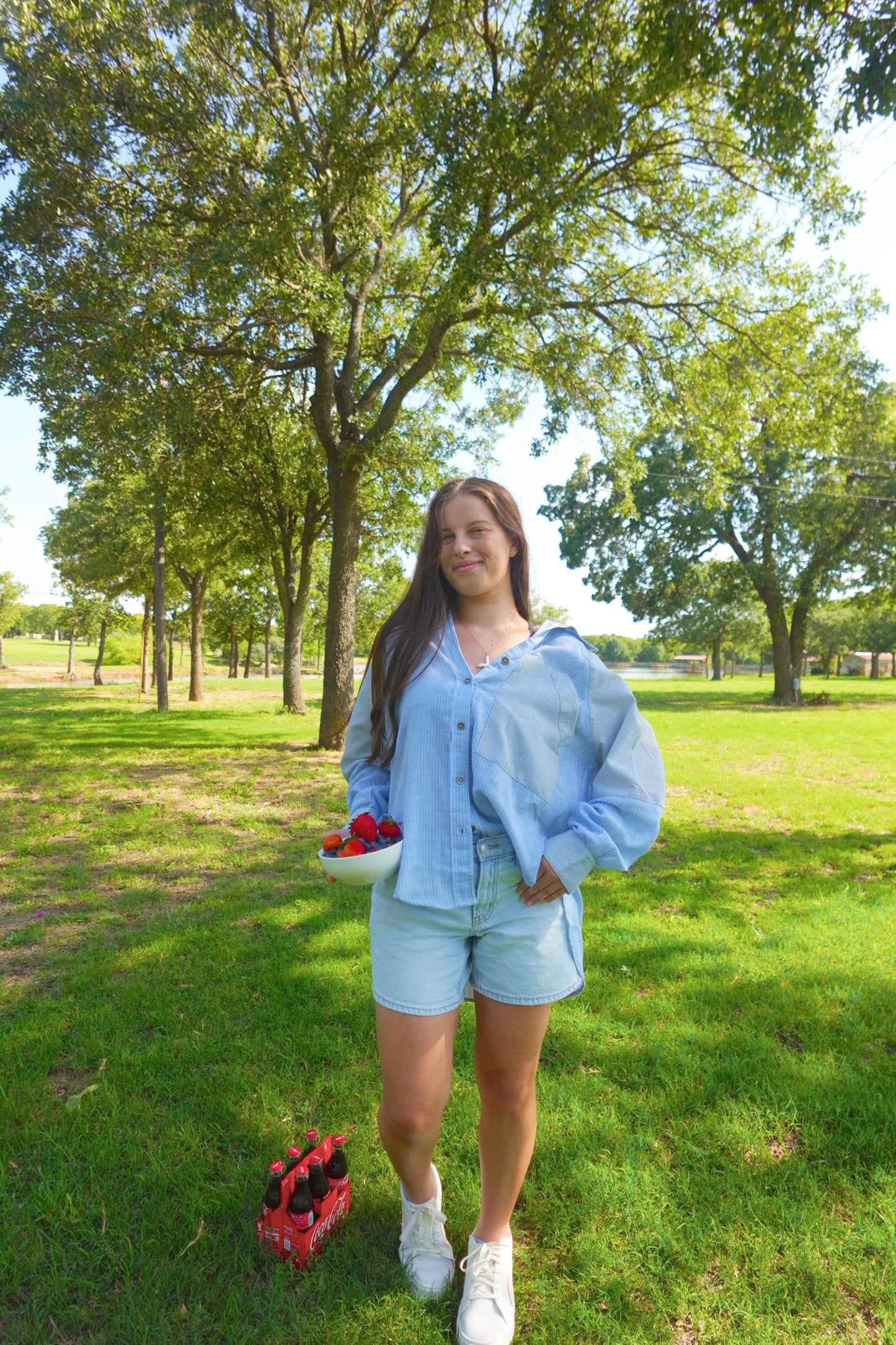 COASTAL BREEZE BUTTON DOWN TOP