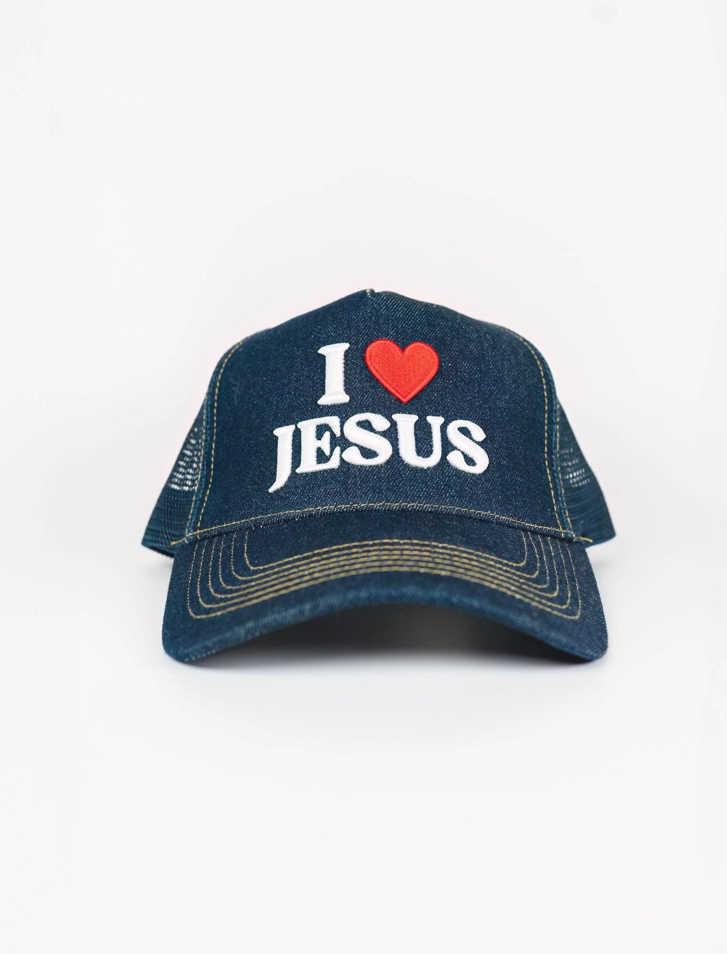 I LOVE JESUS DENIM HAT