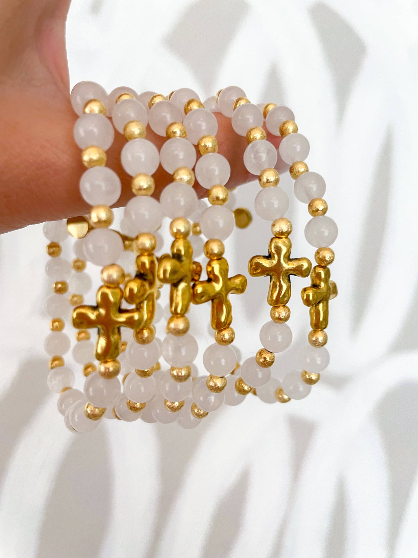 STAY GOLDEN CROSS BRACELET