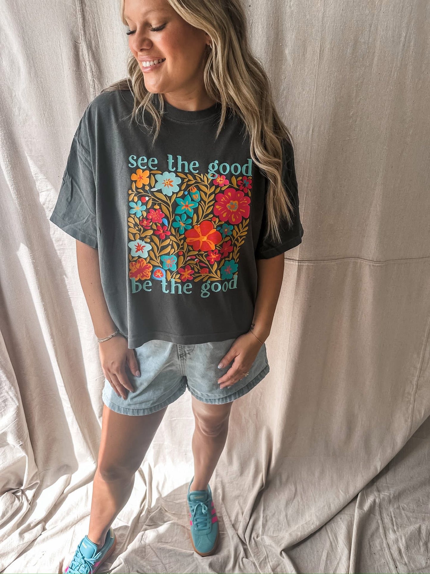 SEE THE GOOD BE THE GOOD CROPPED TEE (PREORDER)