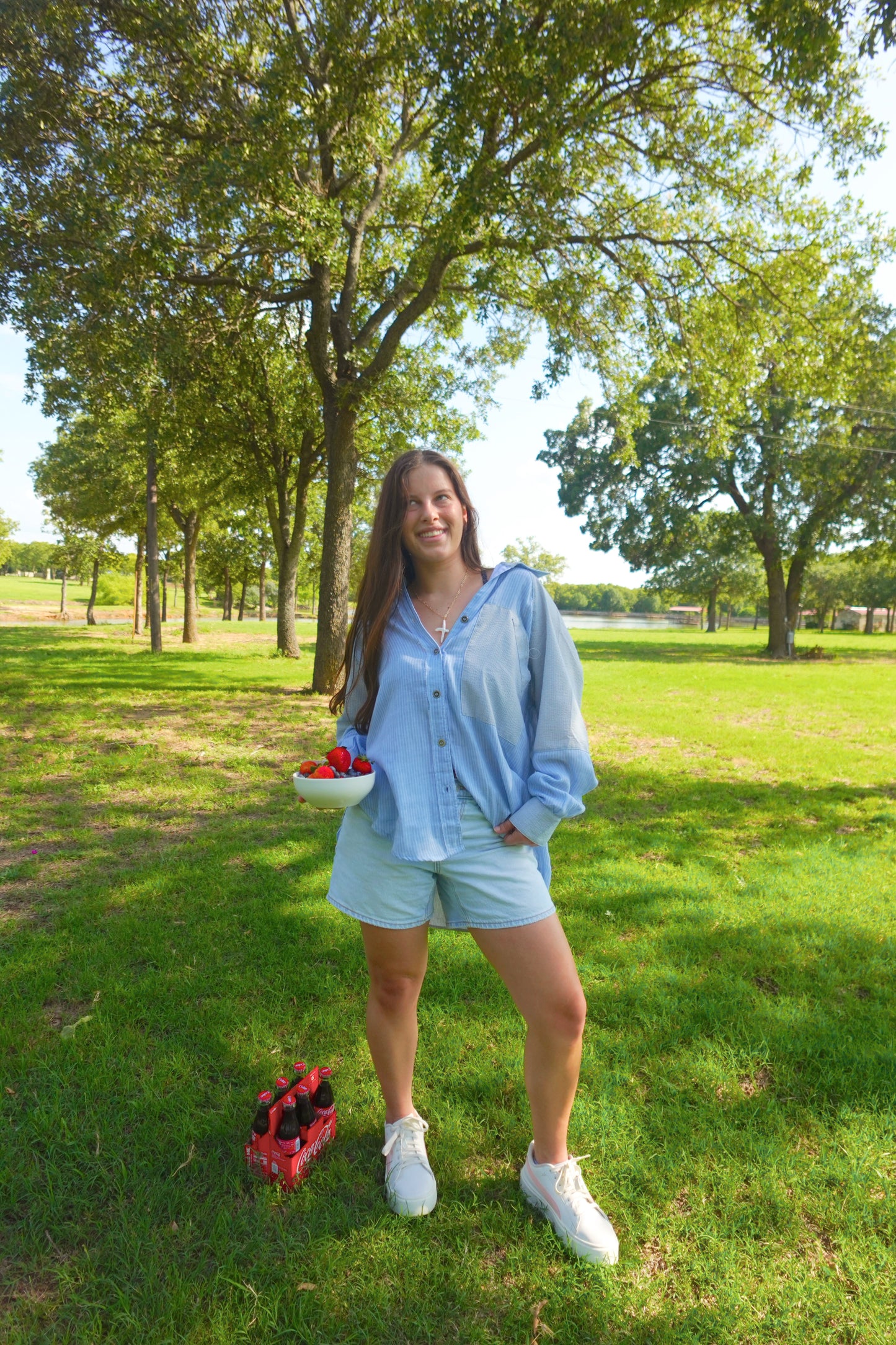 COASTAL BREEZE BUTTON DOWN TOP