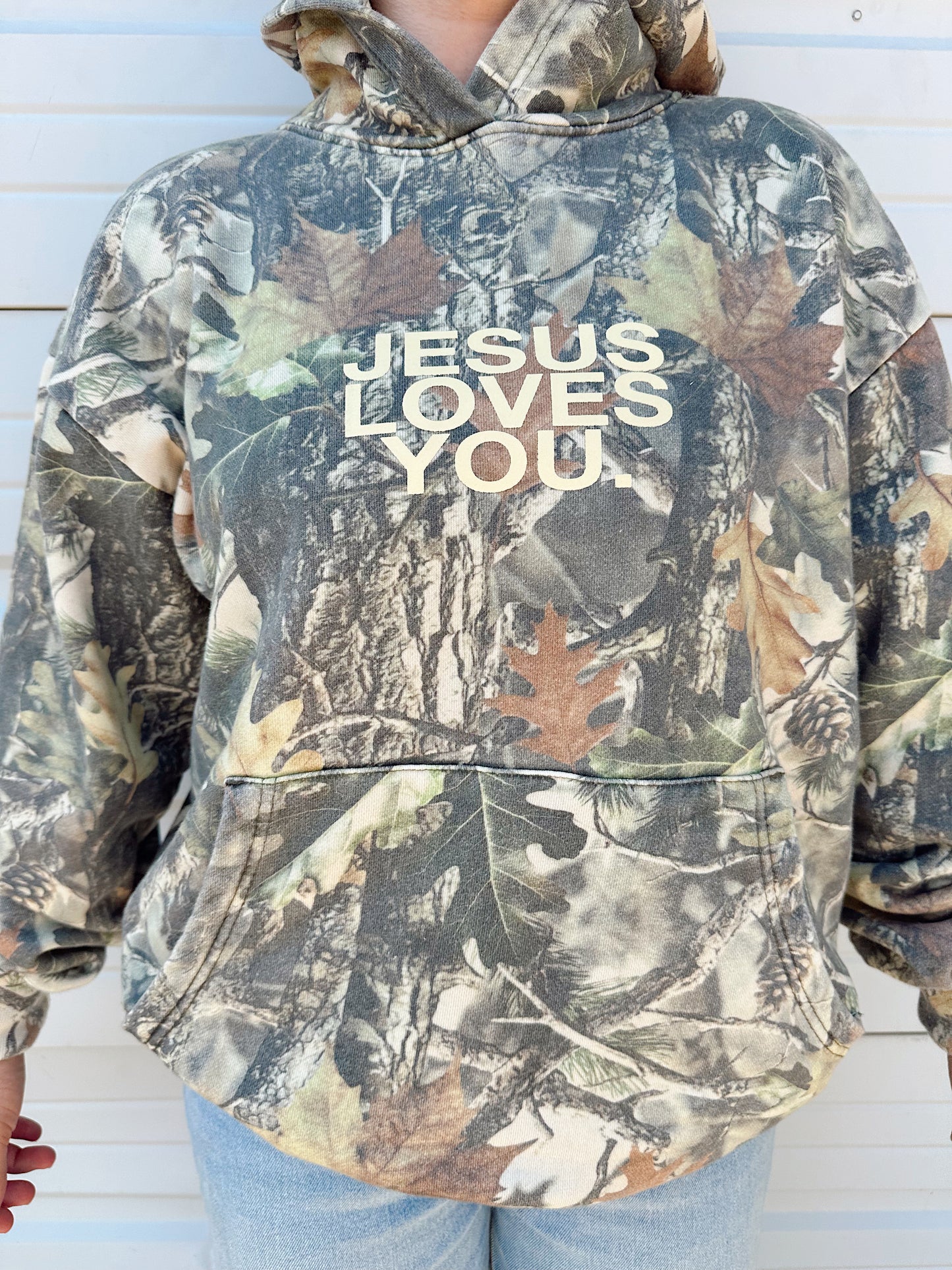 JESUS LOVES YOU CAMO HEAVYWEIGHT HOODIE