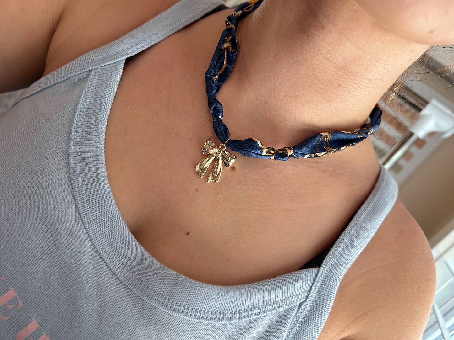 SCARF BANDANA CHARM NECKLACE