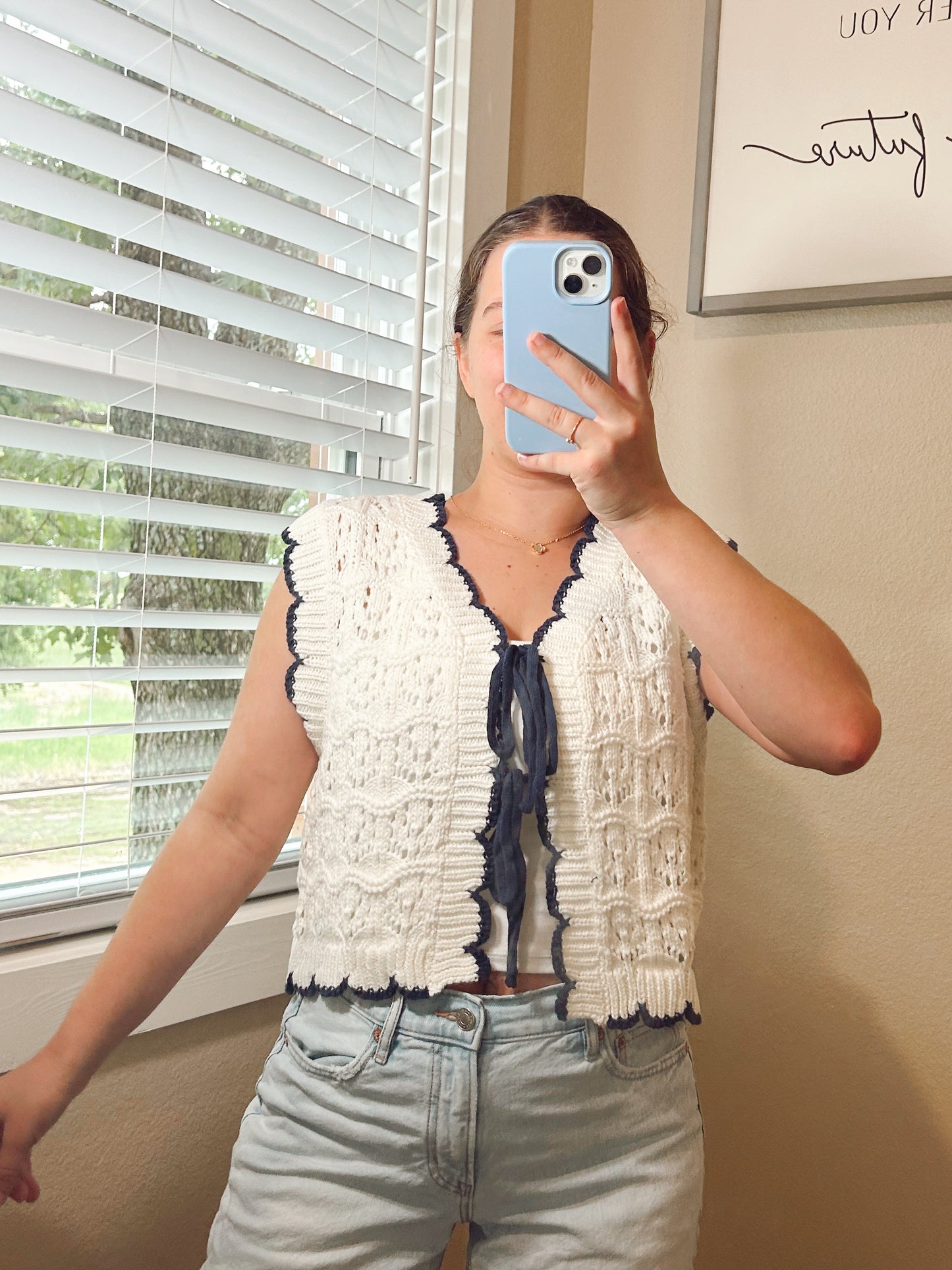 BOW & THREAD CROCHET VEST