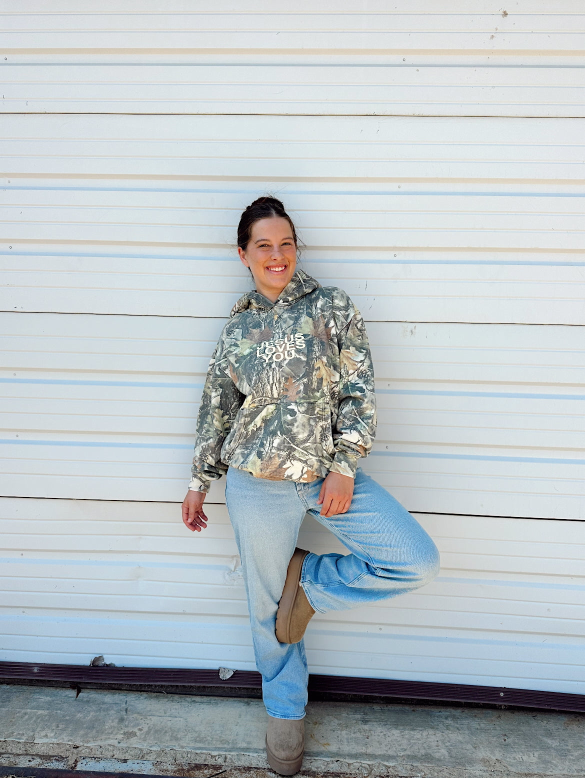 JESUS LOVES YOU CAMO HEAVYWEIGHT HOODIE
