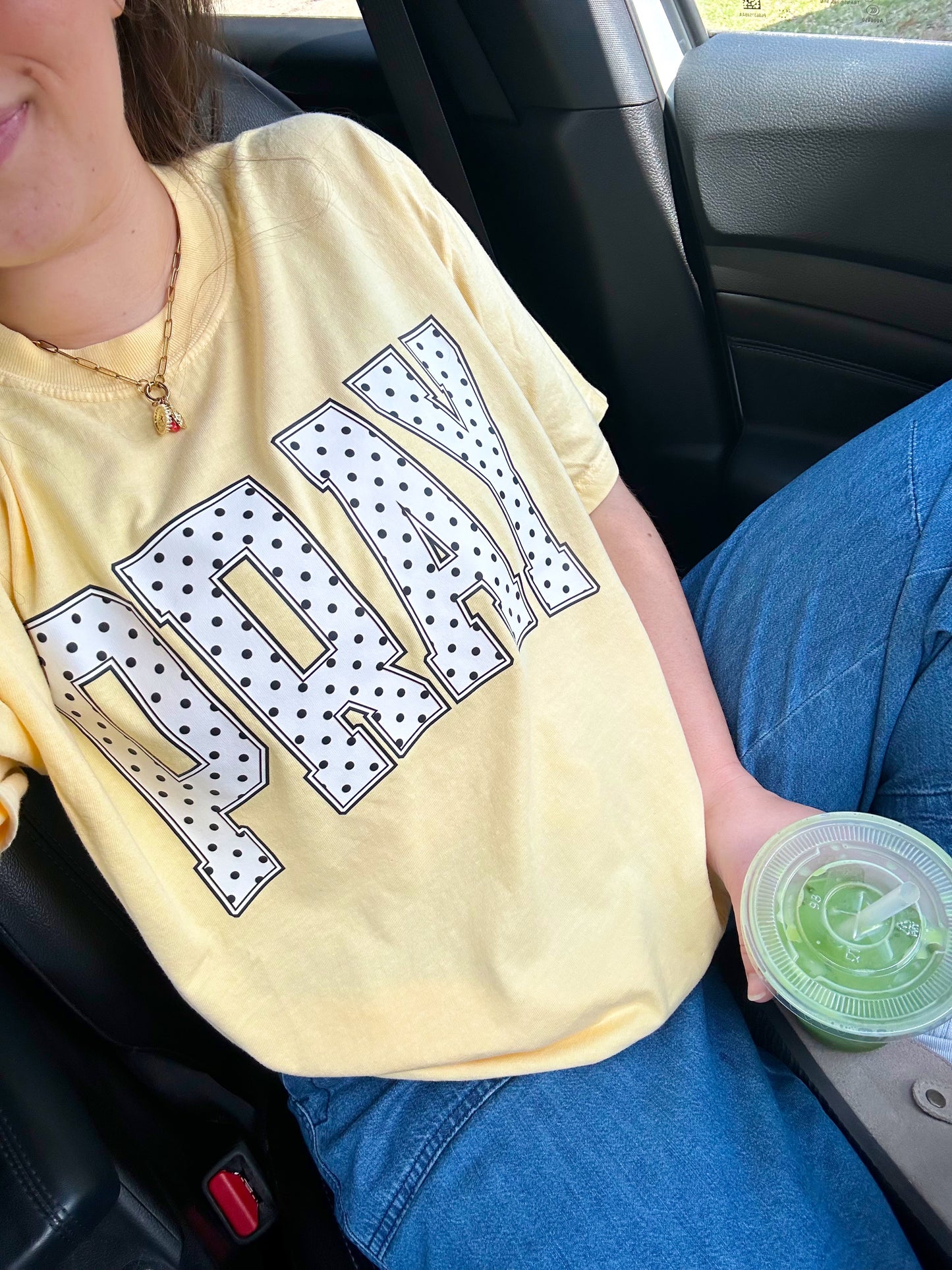 PRAY POLKA DOT TEE