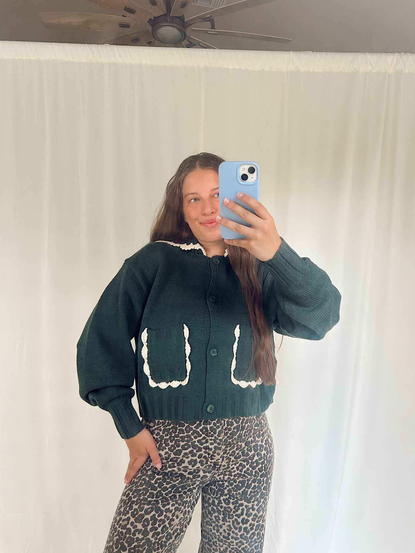 SELAH SCALLOPED DOLL COLLAR CARDIGAN