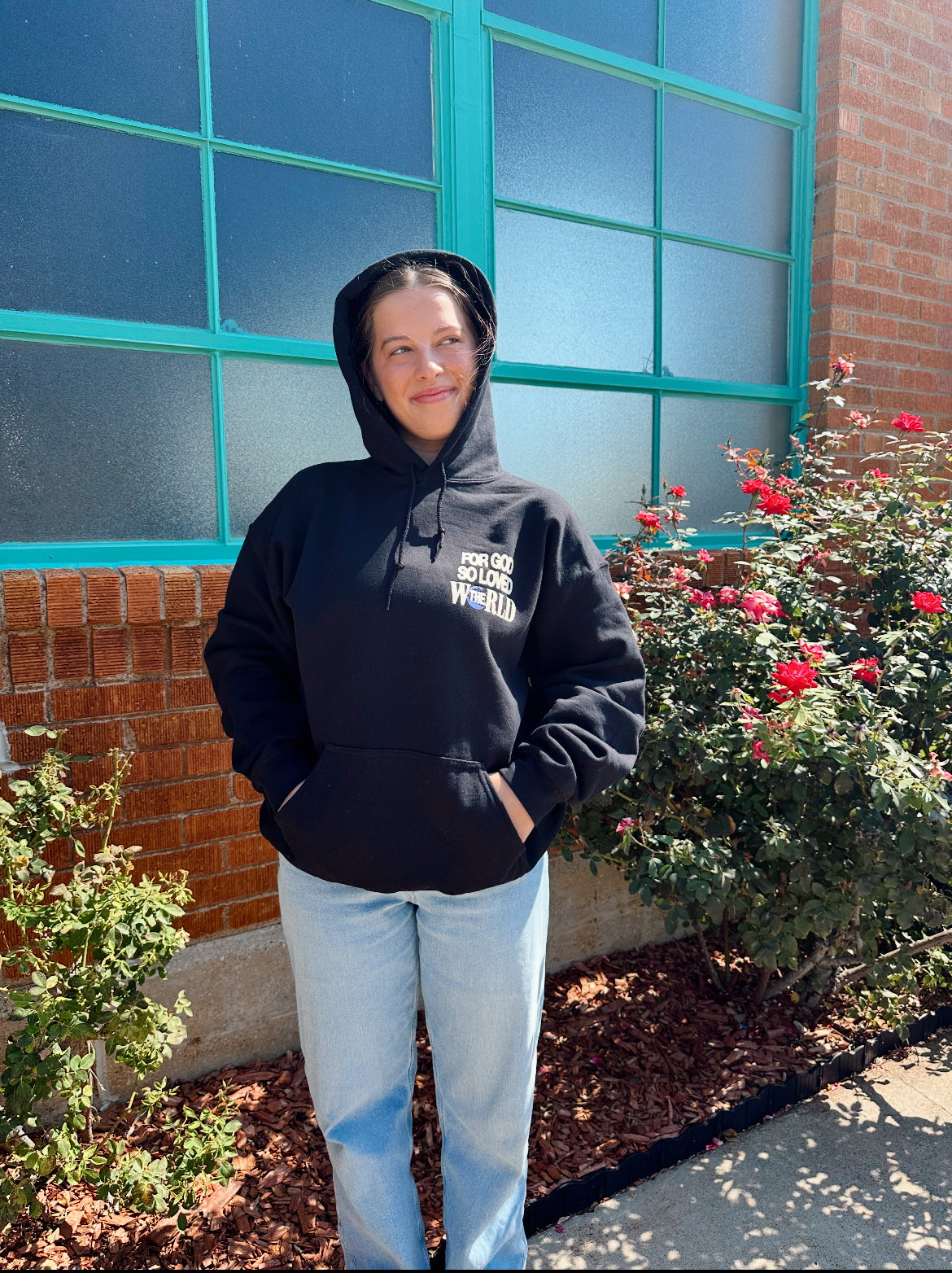 JOHN 3:16 BLACK HOODIE