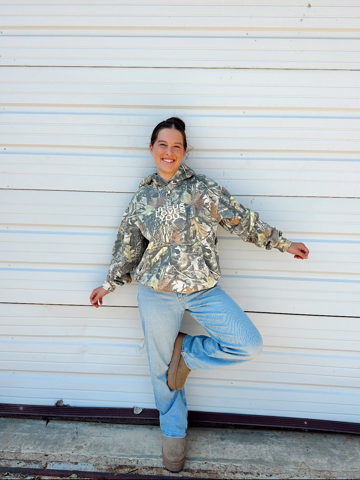 JESUS LOVES YOU CAMO HEAVYWEIGHT HOODIE