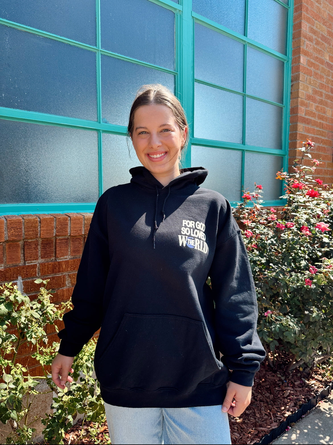 JOHN 3:16 BLACK HOODIE