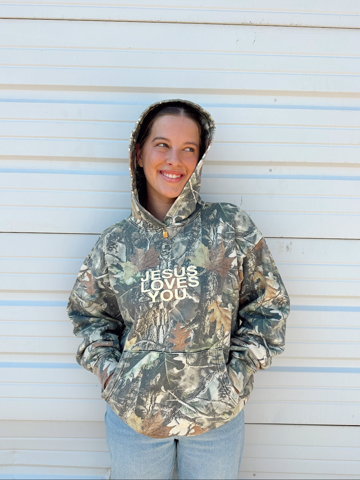 JESUS LOVES YOU CAMO HEAVYWEIGHT HOODIE