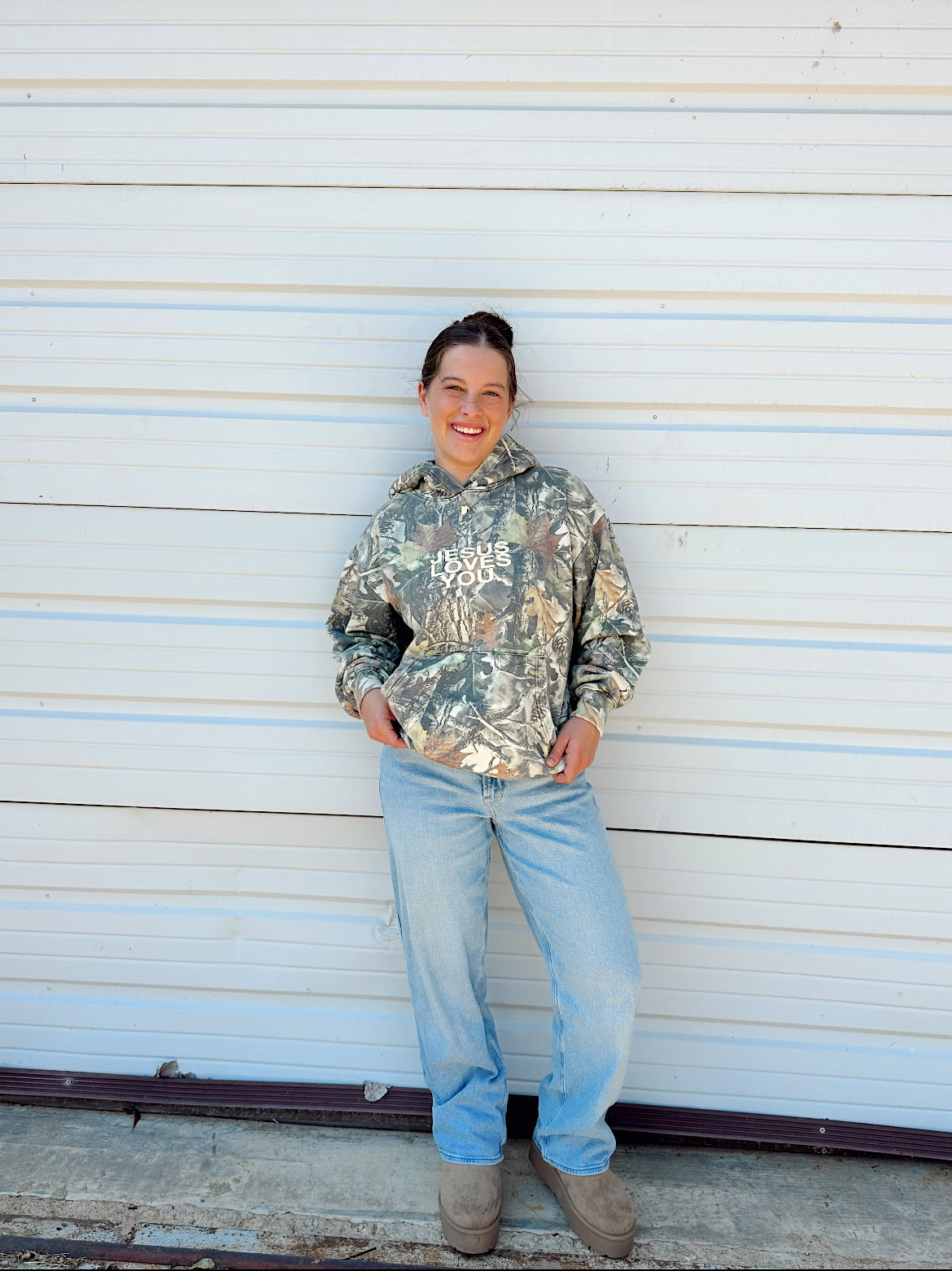 JESUS LOVES YOU CAMO HEAVYWEIGHT HOODIE