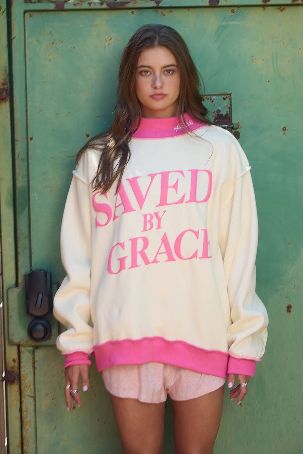SAVED BY GRACE MOCKNECK (PREORDER)