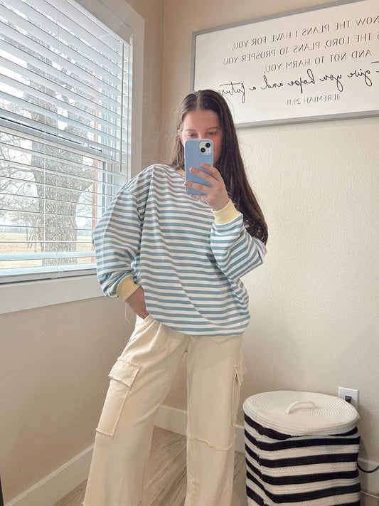 WHIT WIDE LEG CARGO PANTS