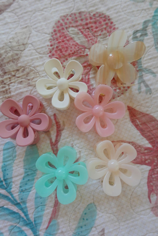 Summertime Flowers Claw clips