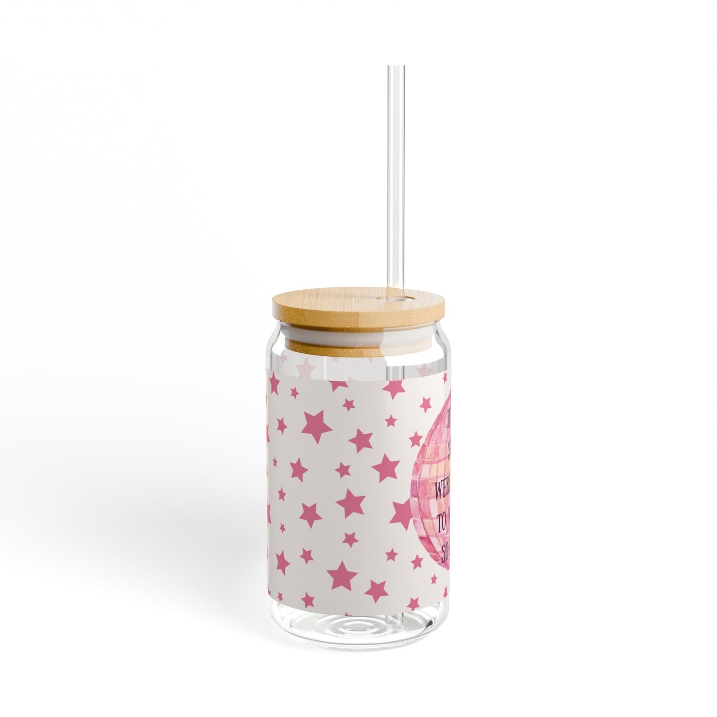 SO WILL I GLASS CUP WITH LID + STRAW