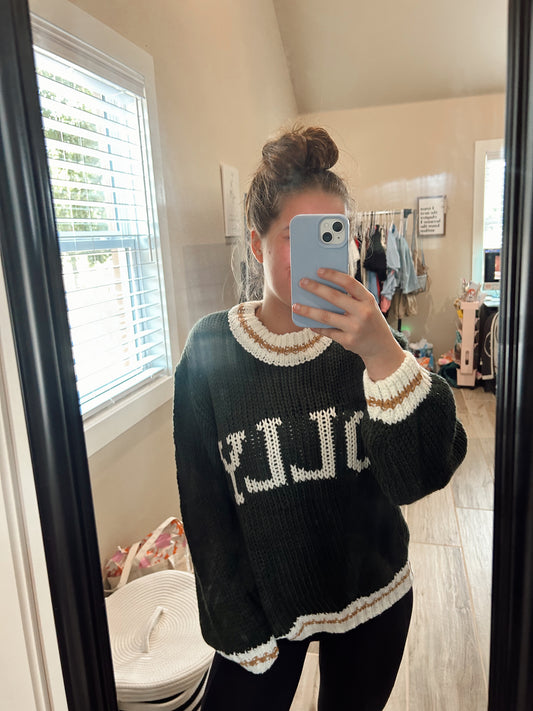 Jolly Knit Forest Green Sweater