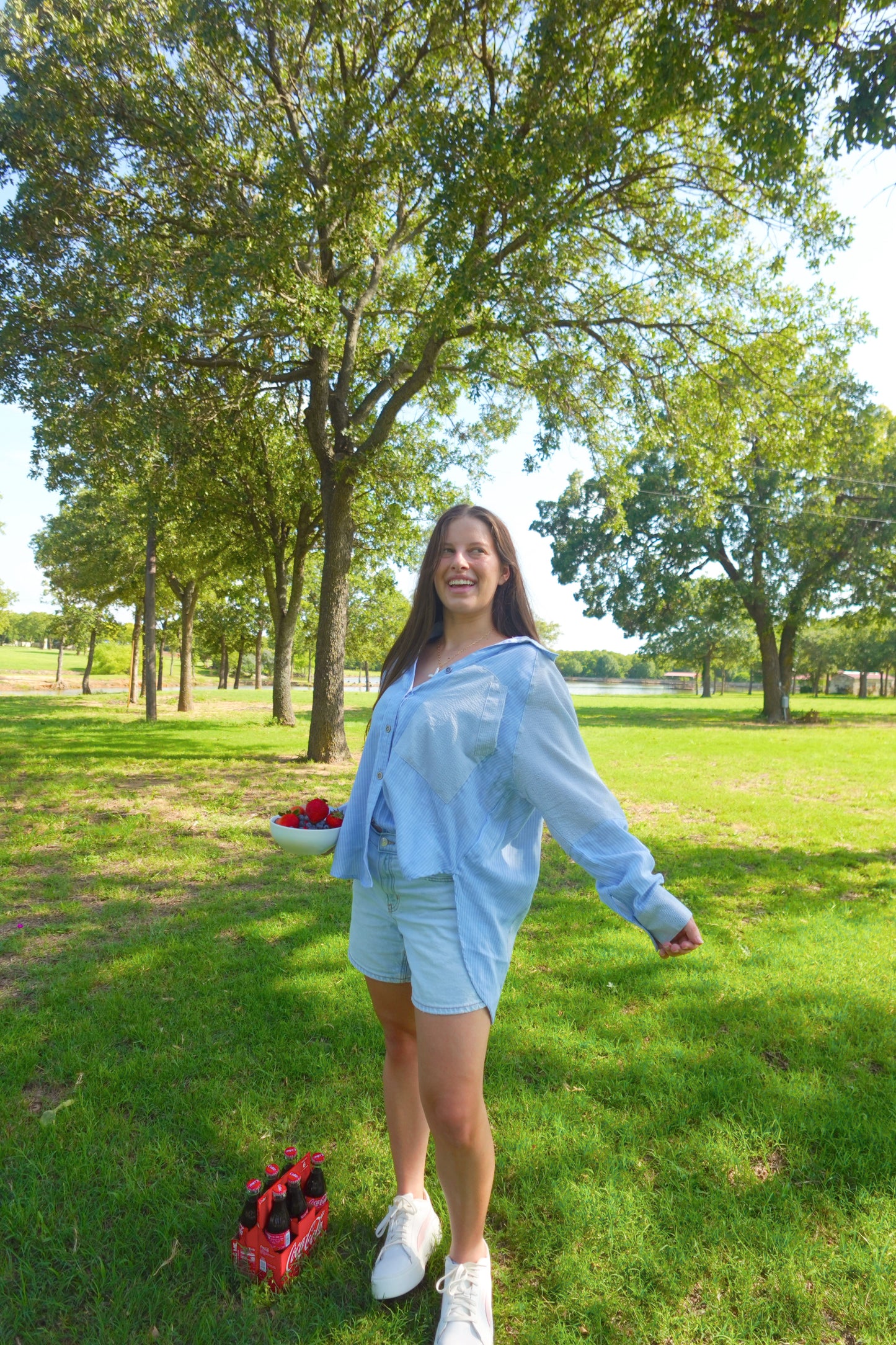 COASTAL BREEZE BUTTON DOWN TOP