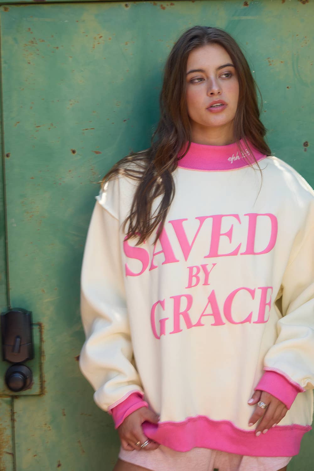 SAVED BY GRACE MOCKNECK (PREORDER)