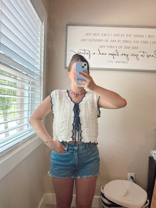 BOW & THREAD CROCHET VEST