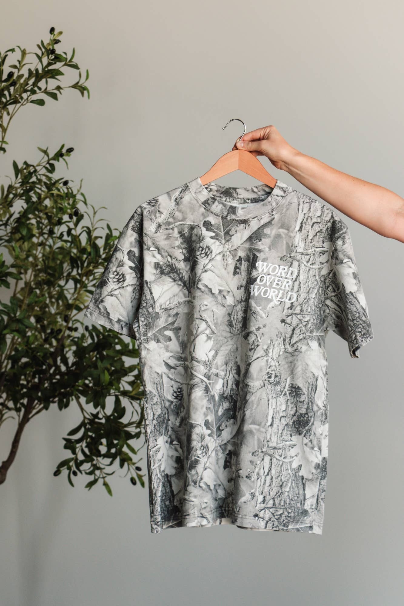 WORD OVER WORLD OVERSIZED CAMO TEE - preorder