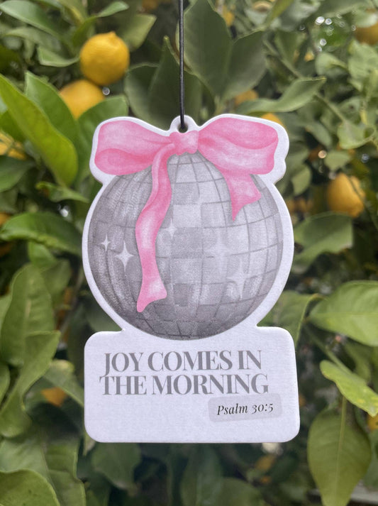 JOY COMES IN THE MORNING CAR FRESHIE - Honeydew