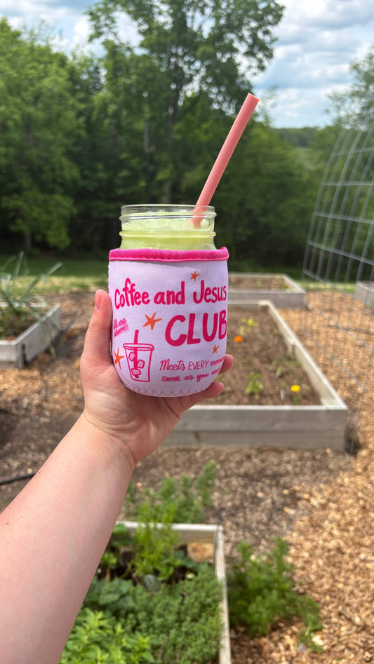 COFFEE & JESUS CLUB DRINK SLEEVE