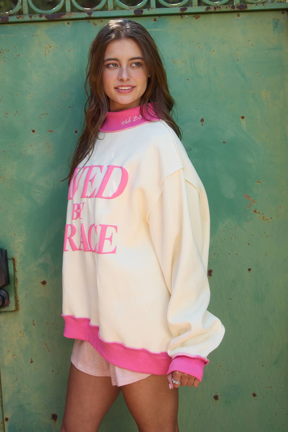 SAVED BY GRACE MOCKNECK (PREORDER)