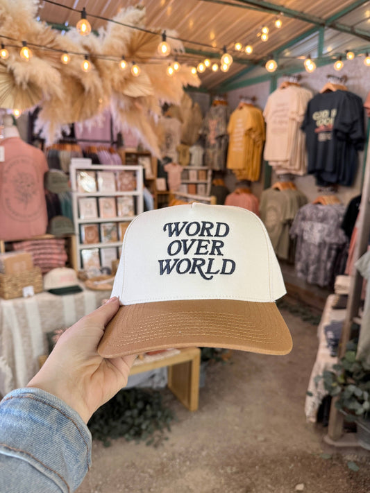 WORD OVER WORLD HAT