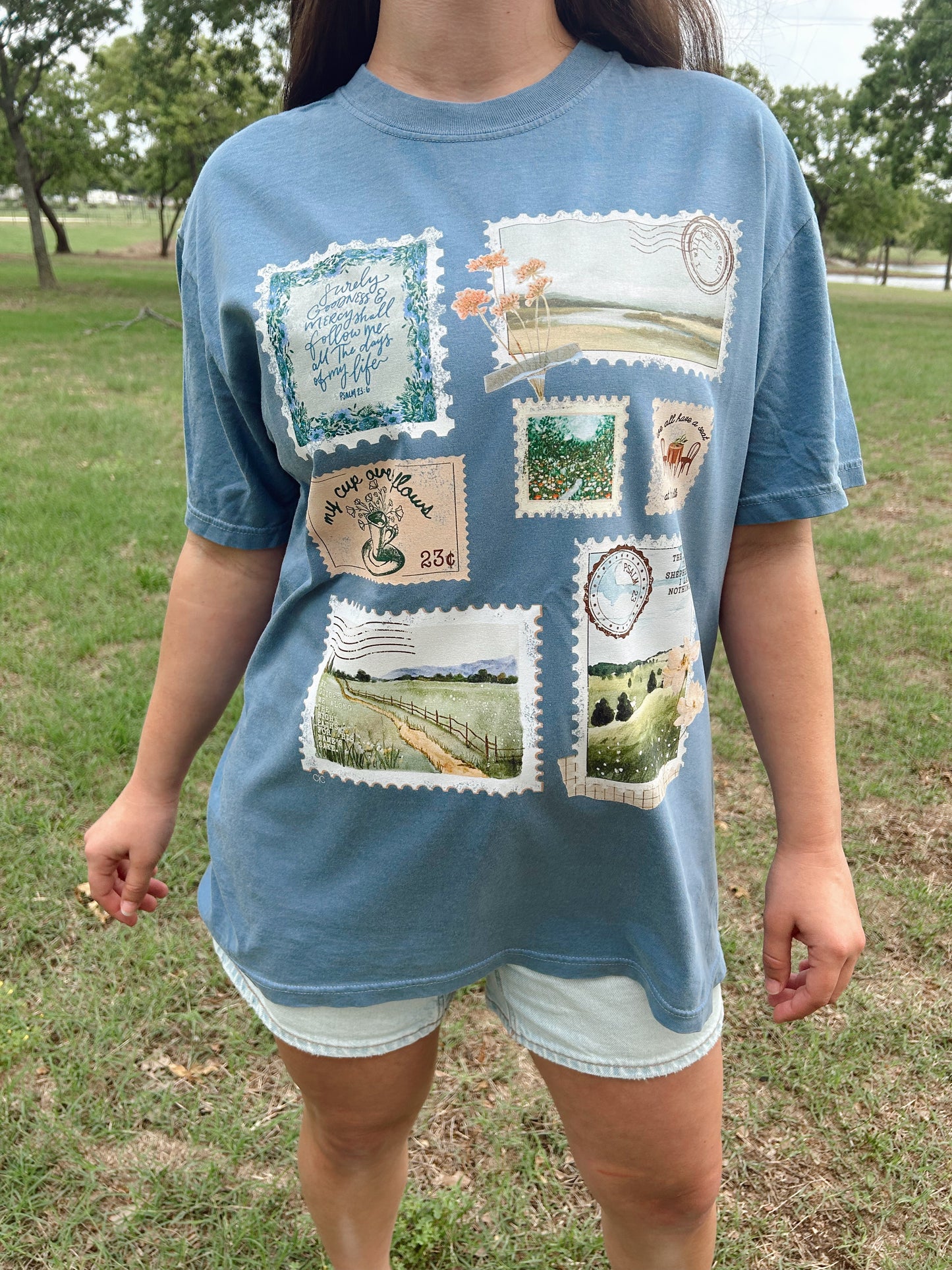 PSALM 23 STAMPS TEE
