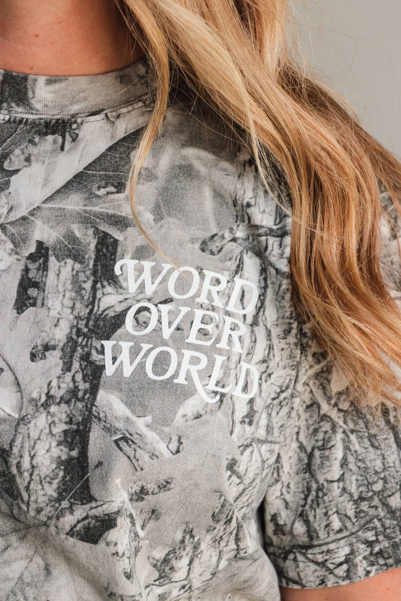 WORD OVER WORLD OVERSIZED CAMO TEE - preorder