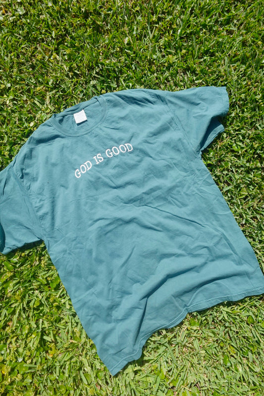 God Is Good Embroidered Summer Tee