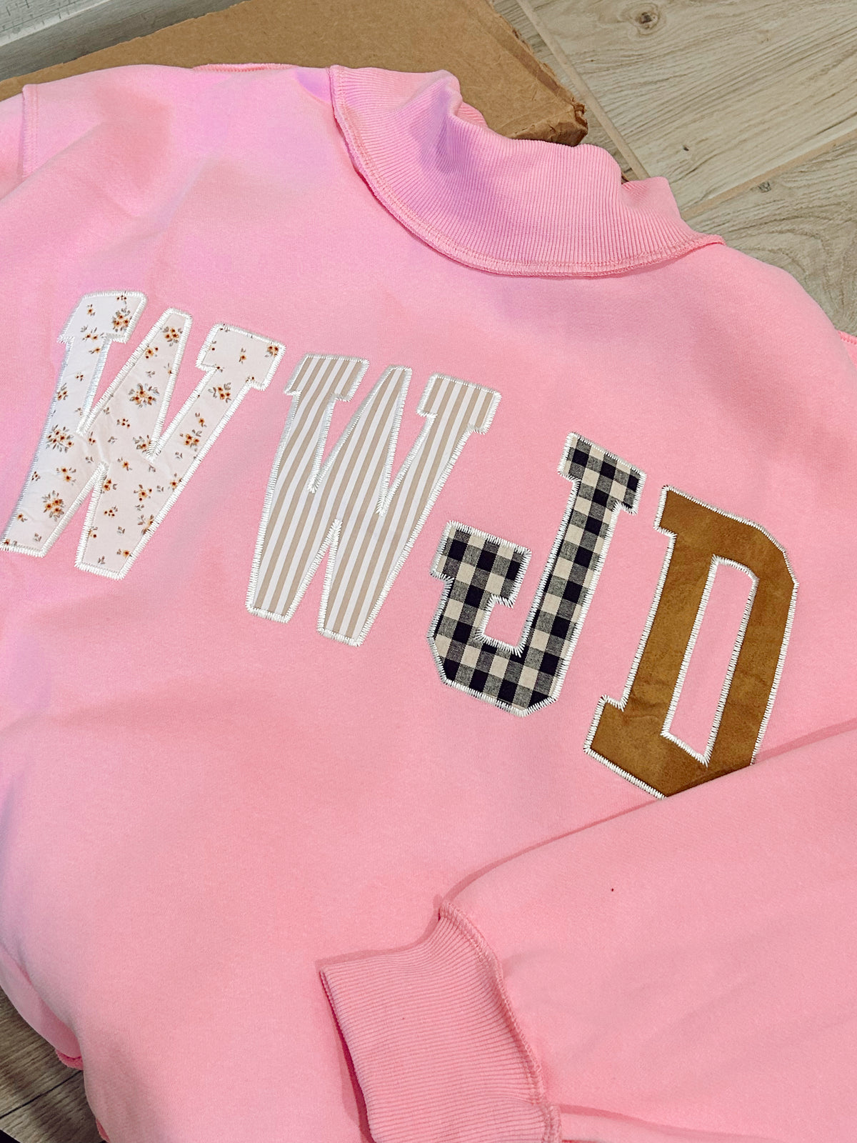 WWJD EMBROIDERED MOCKNECK