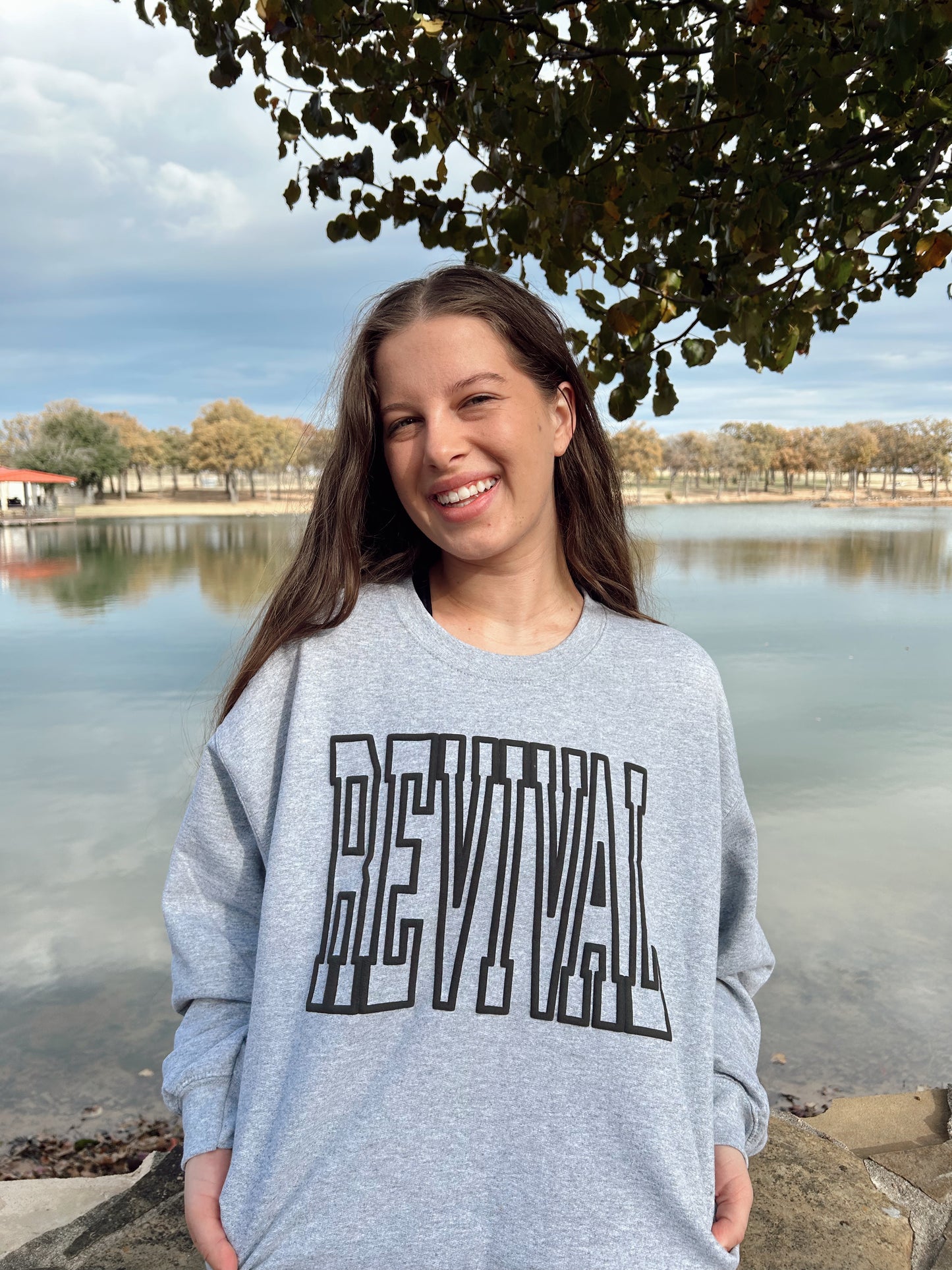 Revival Puff Print Crewneck