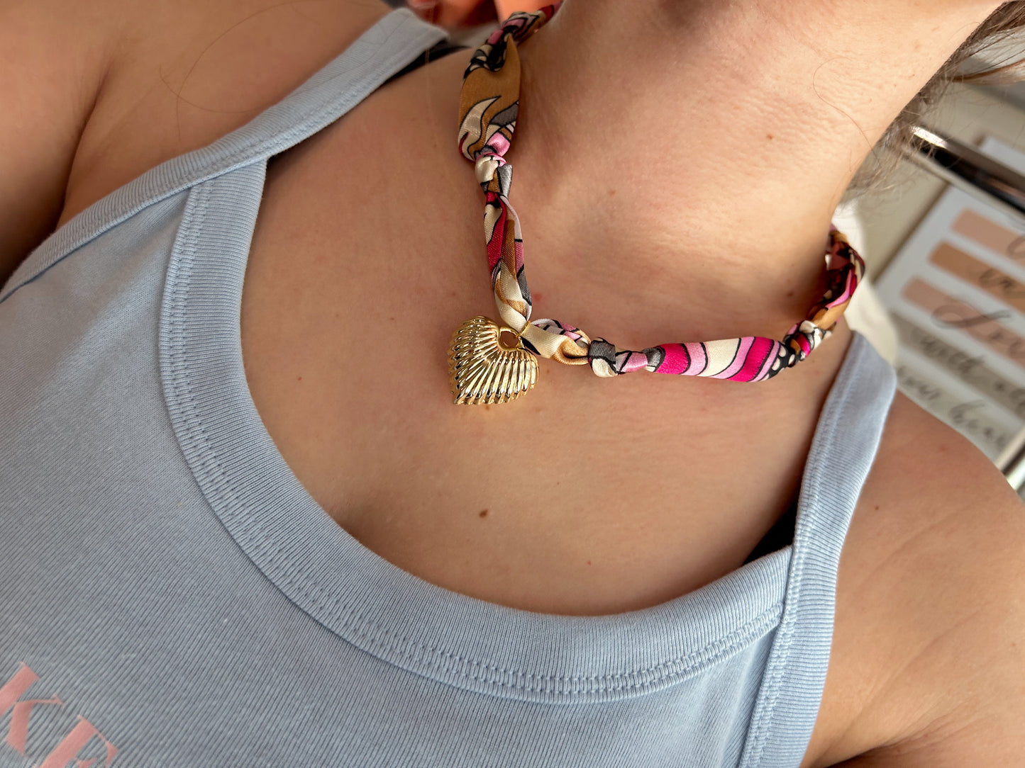 SCARF BANDANA CHARM NECKLACE