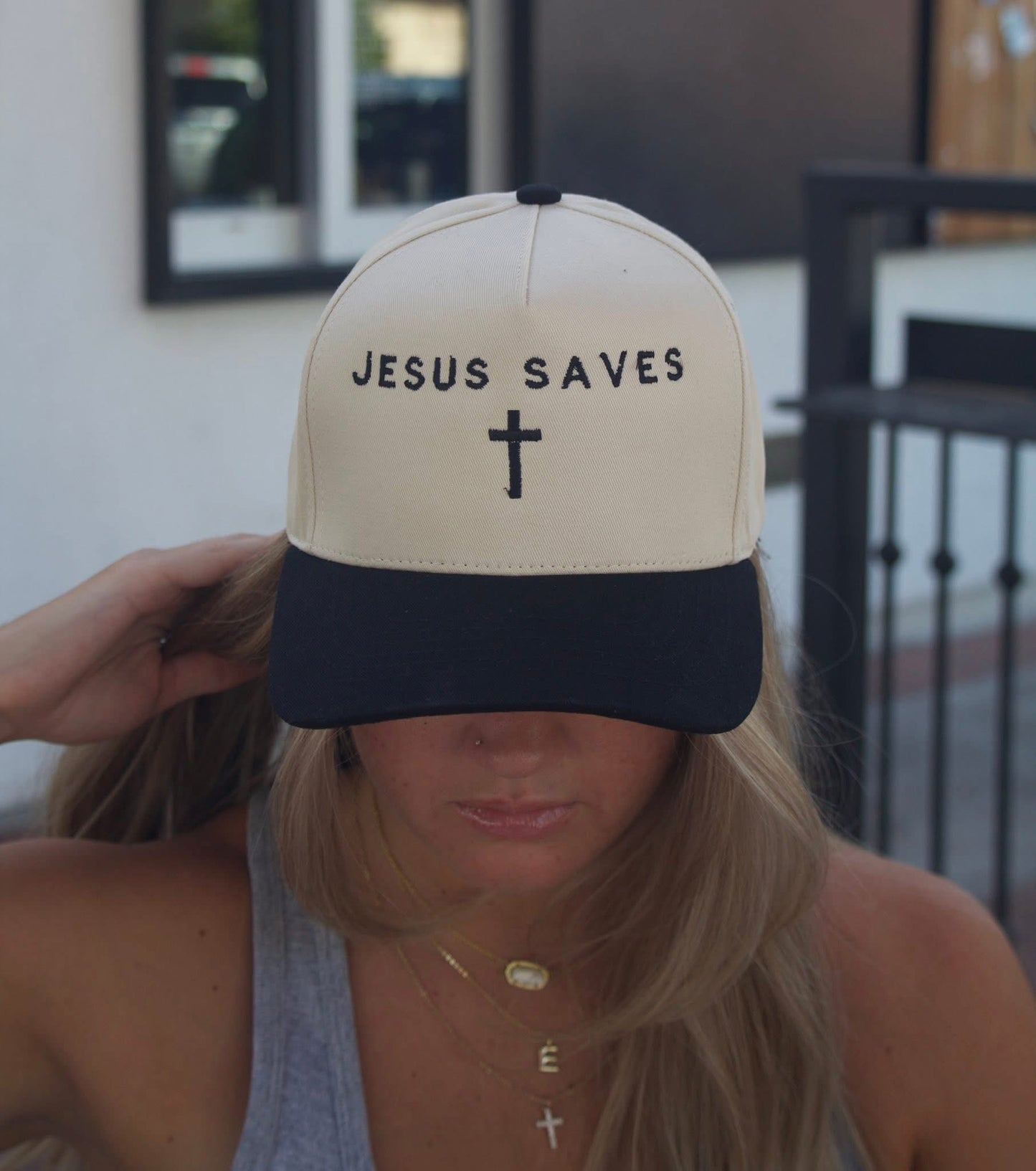 JESUS SAVES EMBROIDERED HAT