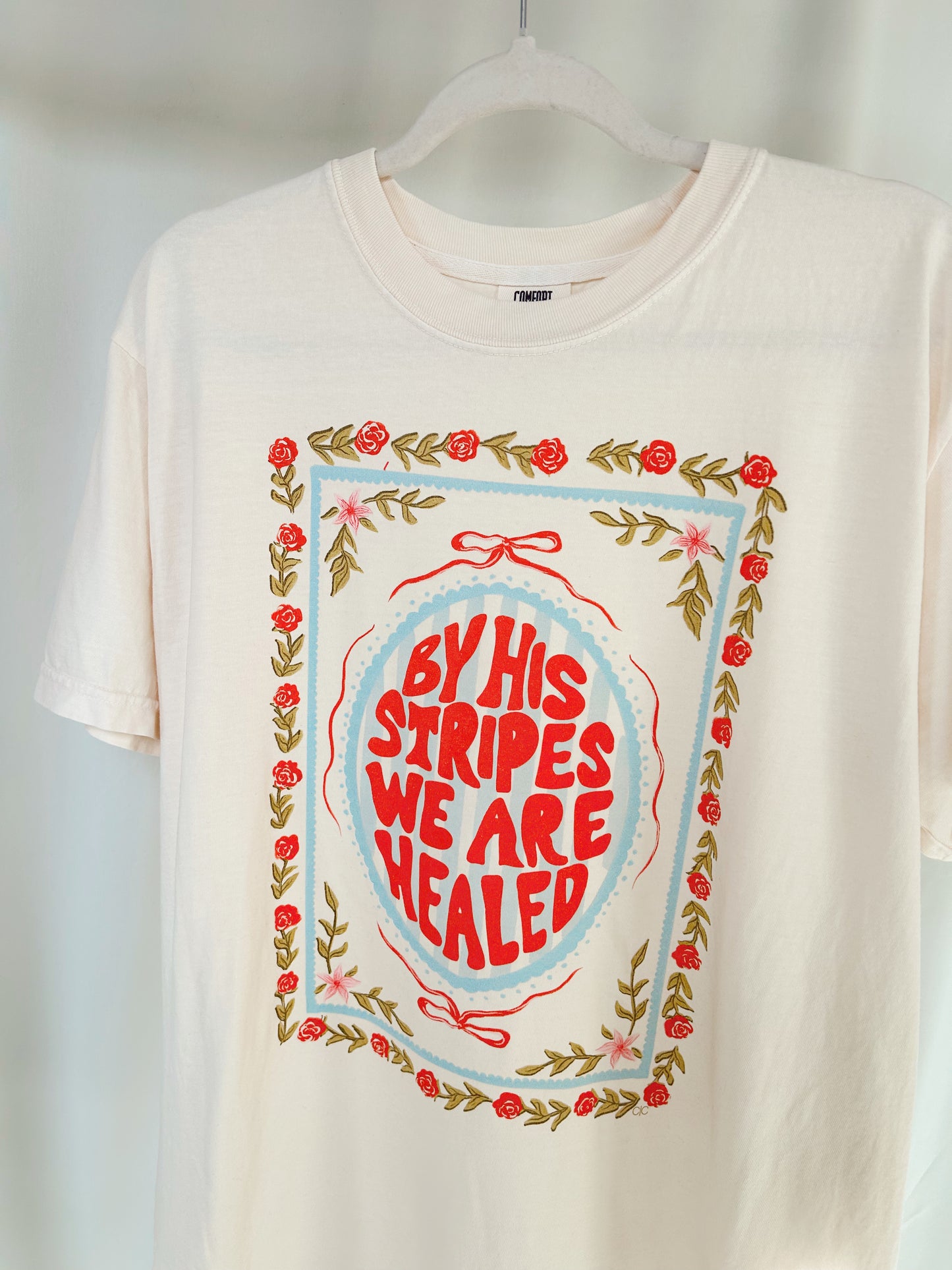 BY HIS STRIPES WE ARE HEALED TEE