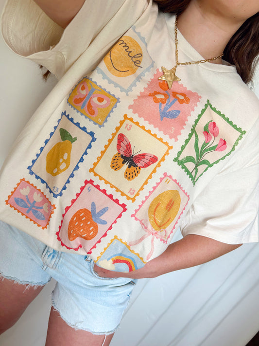 SIMPLE JOYS STAMPS TEE