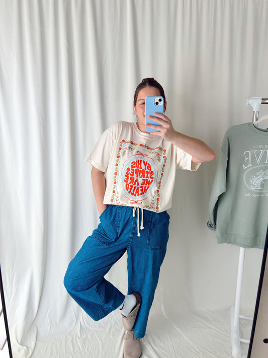 BY HIS STRIPES WE ARE HEALED TEE