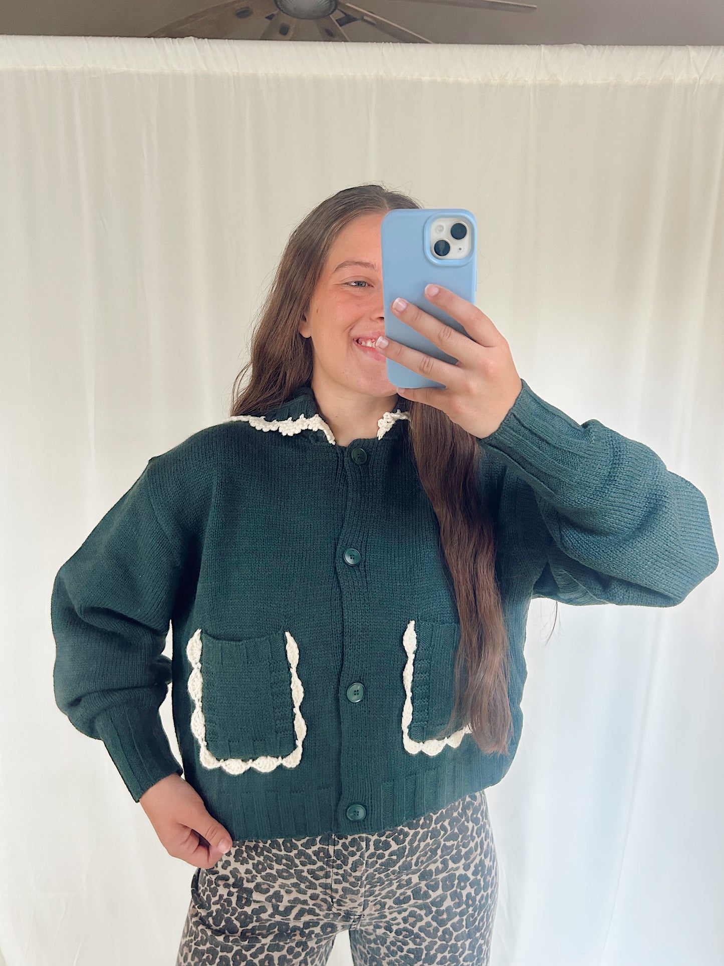 SELAH SCALLOPED DOLL COLLAR CARDIGAN