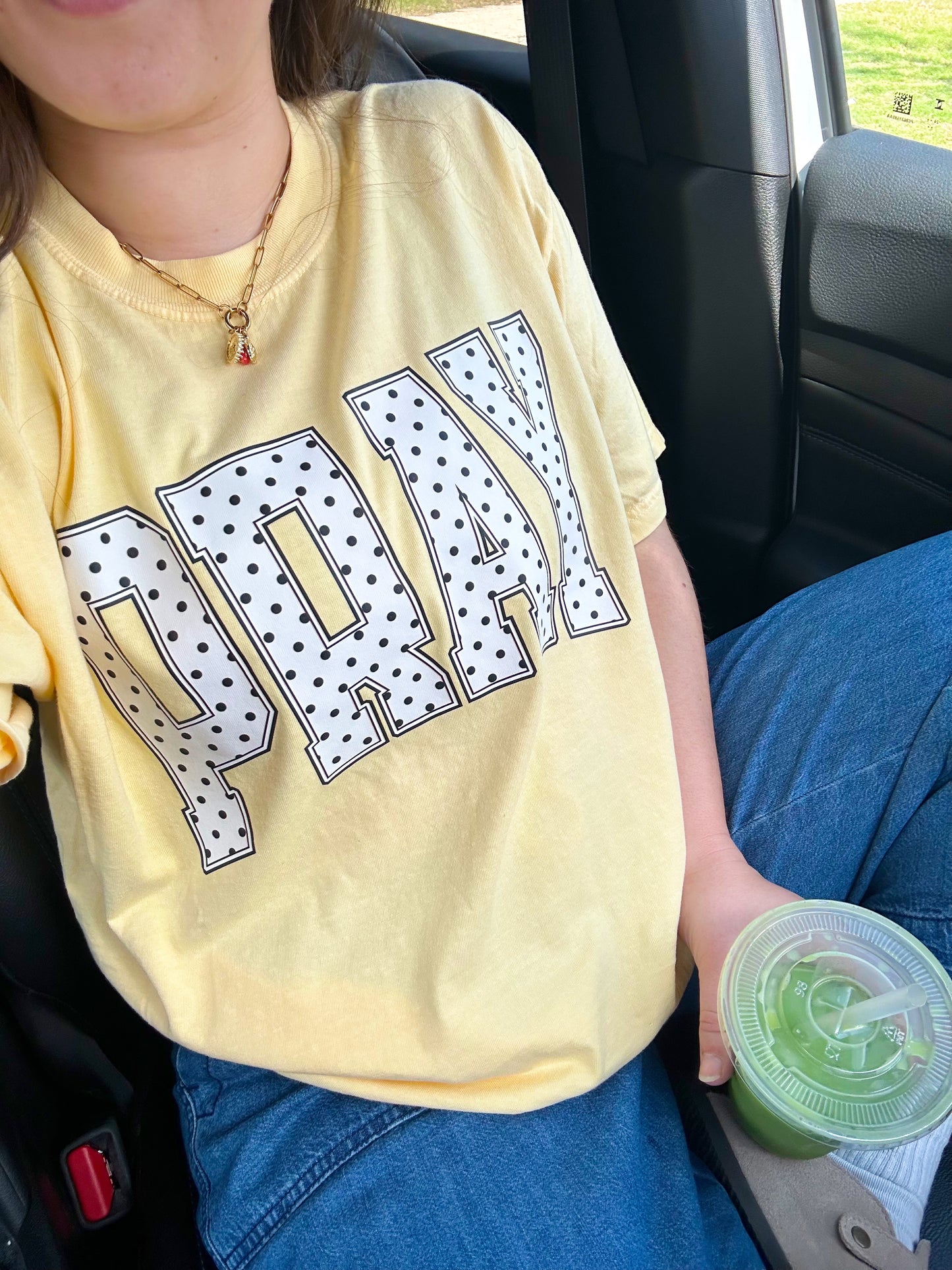 PRAY POLKA DOT TEE