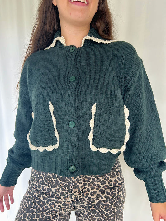 SELAH SCALLOPED DOLL COLLAR CARDIGAN
