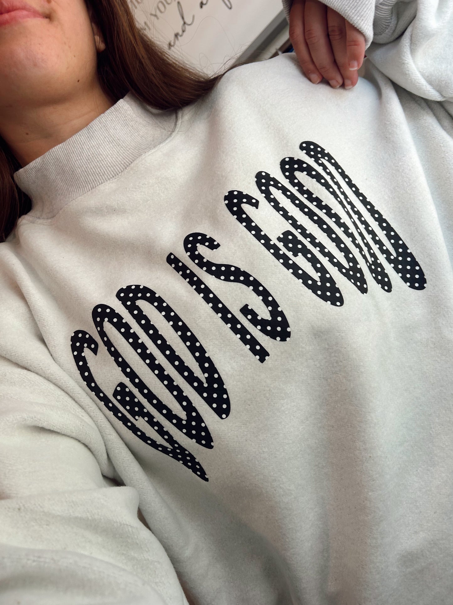 REVERSIBLE JESUS/GOD IS GOOD MOCK NECK