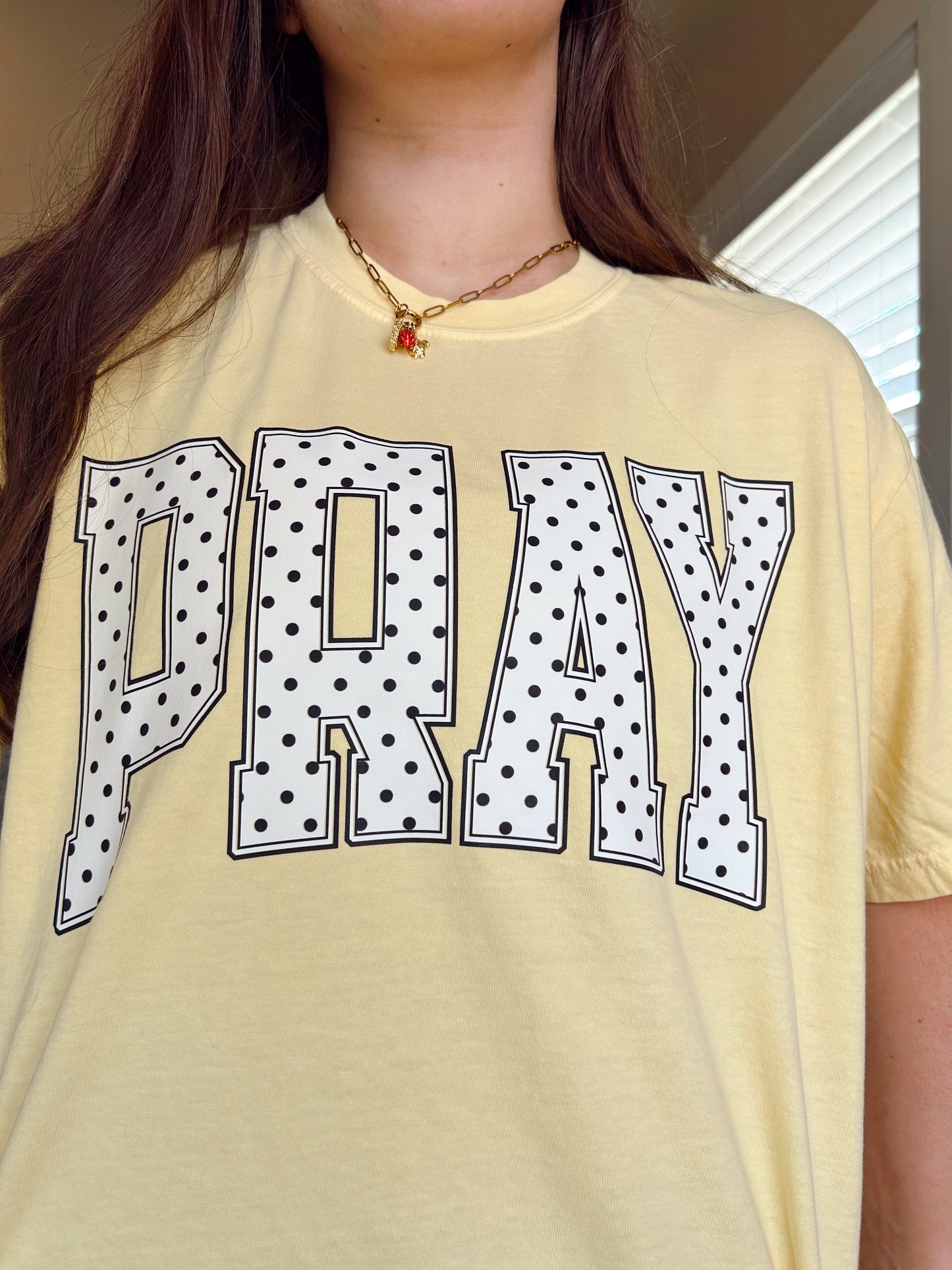 PRAY POLKA DOT TEE