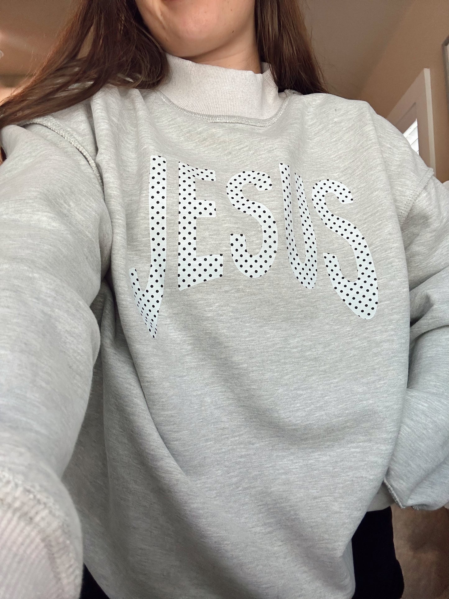 REVERSIBLE JESUS/GOD IS GOOD MOCK NECK