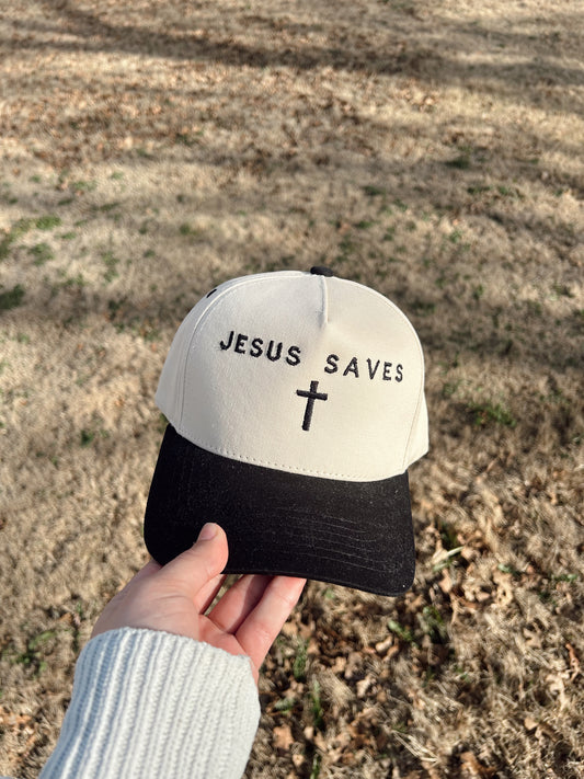 JESUS SAVES EMBROIDERED HAT